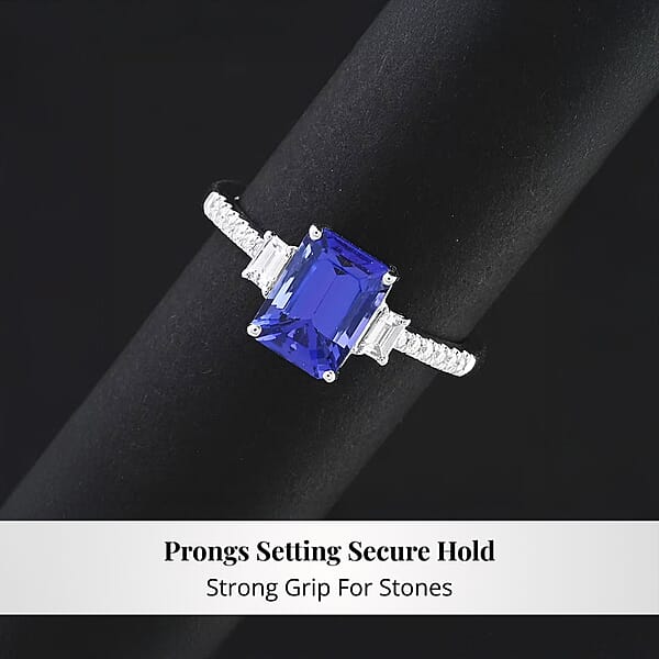 Shop Lc Certified & Appraised Rhapsody AAAA Tanzanite And E-F VS Diamond 2.05 Ctw Ring In 950 Platinum 5.15 Grams