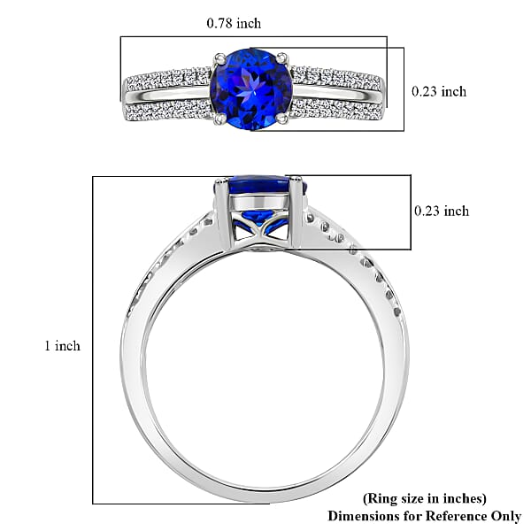 Shop Lc Certified & Appraised Rhapsody AAAA Tanzanite And E-F VS Diamond 1.80 Ctw Ring In 950 Platinum 5.70 Grams