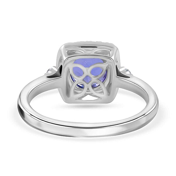 Shop Lc Certified & Appraised Rhapsody AAAA Tanzanite And E-F VS Diamond 1.80 Ctw Ring In 950 Platinum 5.70 Grams