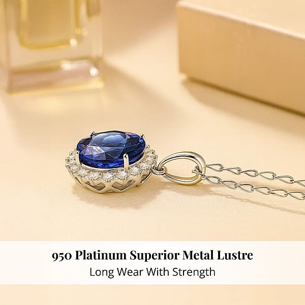 Shop Lc Certified & Appraised Rhapsody AAAA Tanzanite And E-F VS Diamond 3.50 Ctw Pendant Necklace In 950 Platinum 20 Inches