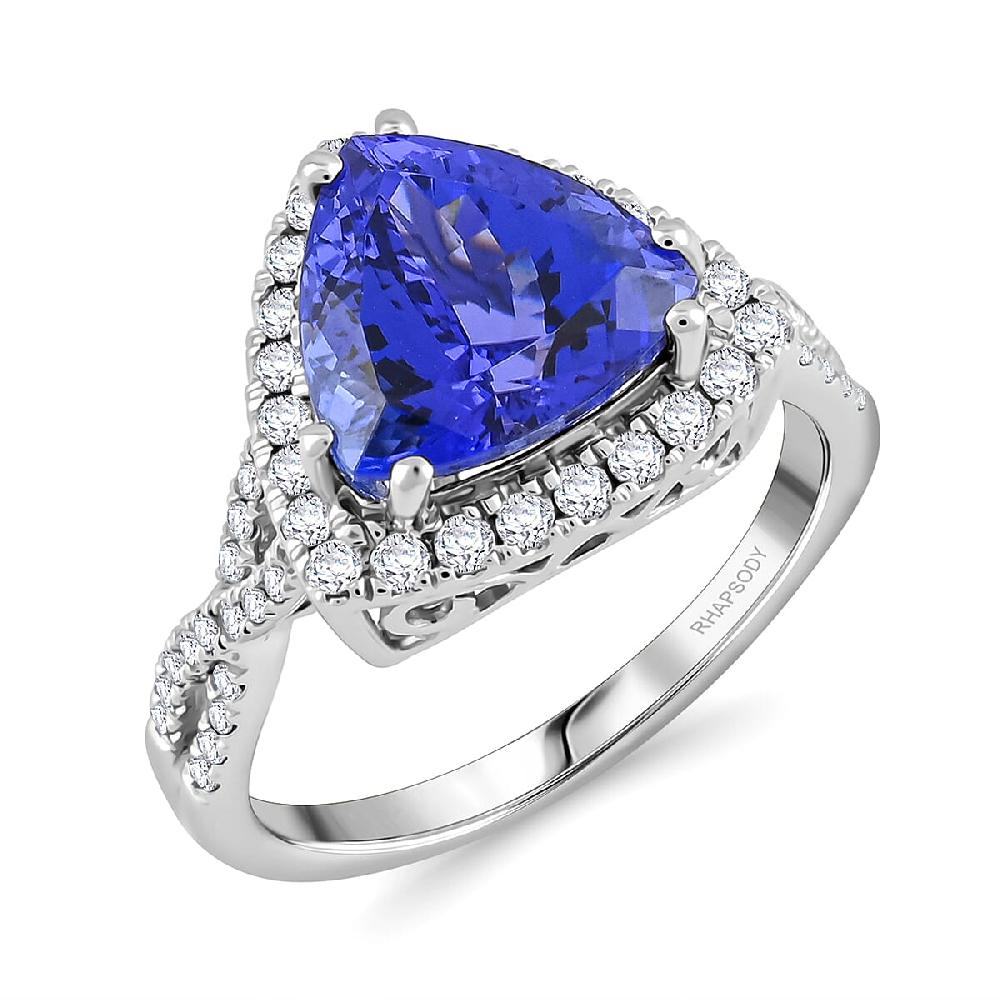 shop lc Certified & Appraised Rhapsody AAAA Tanzanite and E-F VS Diamond 4.50 ctw Ring in 950 Platinum 7.35 Grams