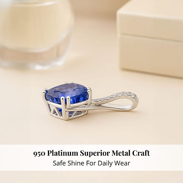 Shop Lc Certified & Appraised Rhapsody AAAA Tanzanite And E-F VS Diamond 2.80 Ctw Pendant Necklace 18 Inches 4.51 Grams