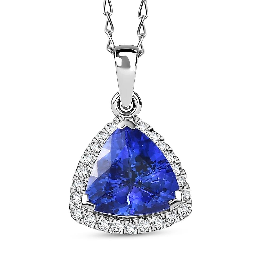 shop lc Certified & Appraised Rhapsody AAAA Tanzanite and E-F VS Diamond 3.18 ctw Pendant Necklace in 950 Platinum 20 Inches (Del. in 10-15 Days)