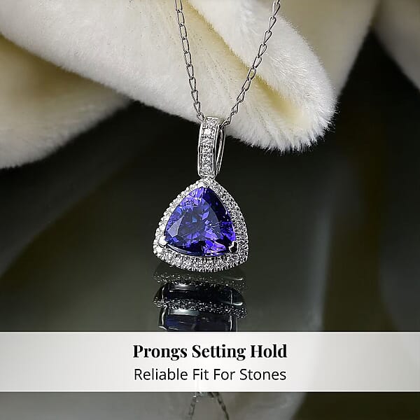 Shop Lc Certified & Appraised Rhapsody AAAA Tanzanite And E-F VS Diamond 4.16 Ctw Pendant Necklace In 950 Platinum (20 Inches) (Del. In 10-15 Days)