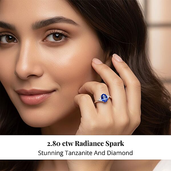 Shop Lc Certified & Appraised Rhapsody AAAA Tanzanite And E-F VS Diamond 2.80 Ctw Ring In 950 Platinum 6.25 Grams (Del. In 10-15 Days)