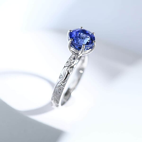 Shop Lc Certified & Appraised Rhapsody AAAA Tanzanite And E-F VS Diamond 2.50 Ctw Ring In 950 Platinum 6.25 Grams