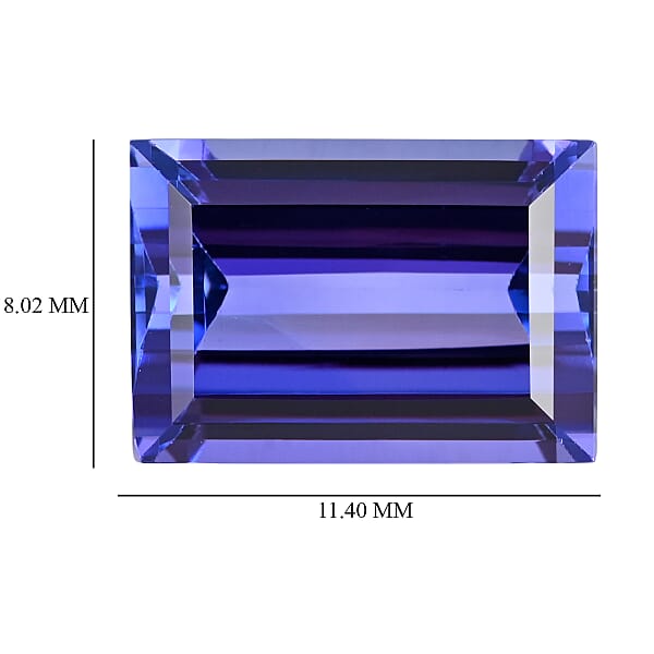 Shop Lc Certified Flawless AAAA VIVID Tanzanite (OCTAGON Free Size) 5.50 Ctw