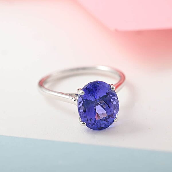 Shop Lc Certified Iliana AAA Tanzanite Solitaire Ring In 18K White Gold 2.75 Ctw