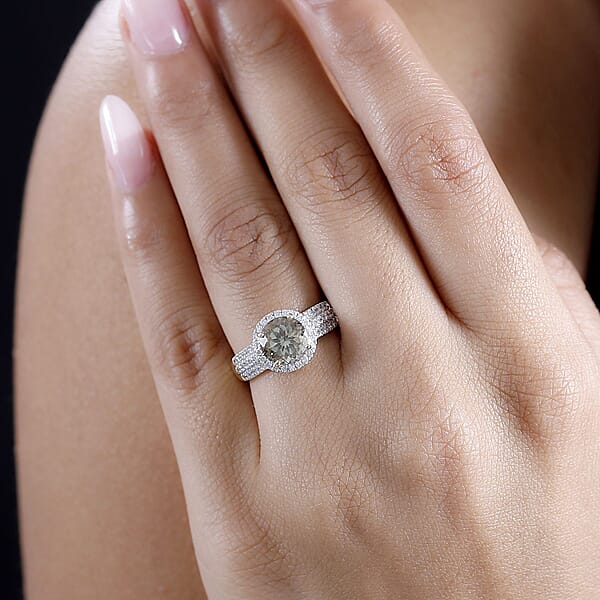 Shop Lc Certified Luxoro AAA Turkizite Diamond Ring In 10K Yellow Gold 3.00 Ctw