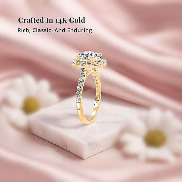 Shop Lc Certified Luxuriant Lab Grown Diamond Ring In 14K Yellow Gold 3.50 Ctw