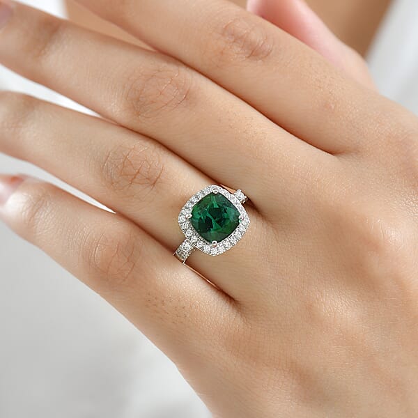 Shop Lc Certified Rhapsody AAAA Santa Rosa Tourmaline Diamond Ring In 950 Platinum 3.77 Ctw