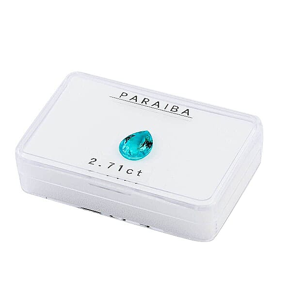 Shop Lc Chairman Vault Collection Certified & Appraised AAAA Paraiba Tourmaline (Pear Free Size) 2.71 Ctw