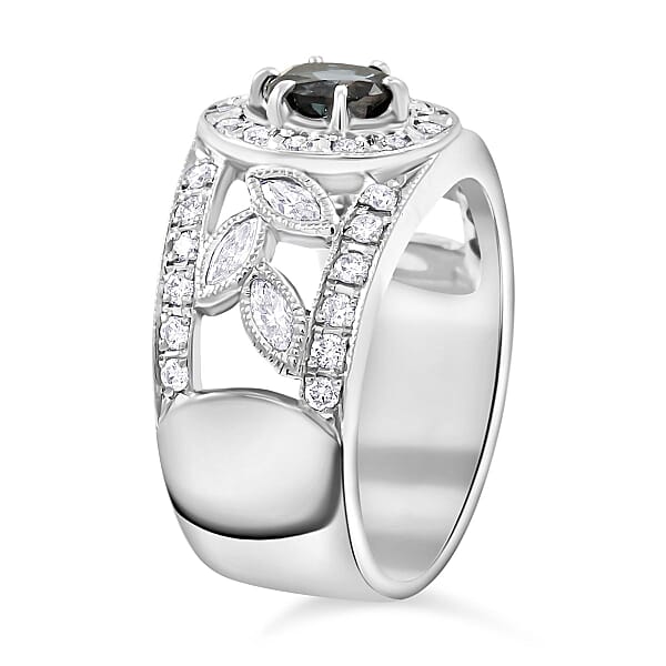 Shop Lc Chairman Vault Collection Certified & Appraised AAAA Brazilian Alexandrite And E-F VS Diamond 1.35 Ctw Ring In 900 Platinum 12.83 Grams