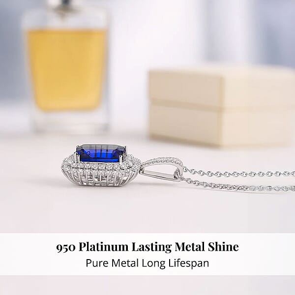 Shop Lc Chairman Vault Collection Certified & Appraised Rhapsody 950 Platinum AAAA Tanzanite And E-F VS Diamond Pendant Necklace 18 Inches 20.25 Grams 21.53 Ctw