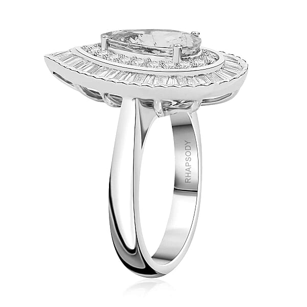 Shop Lc Chairman Vault Collection Certified & Appraised Rhapsody 950 Platinum AAAA Paraiba Tourmaline And E-F VS Diamond Ring 13.21 Grams 3.20 Ctw