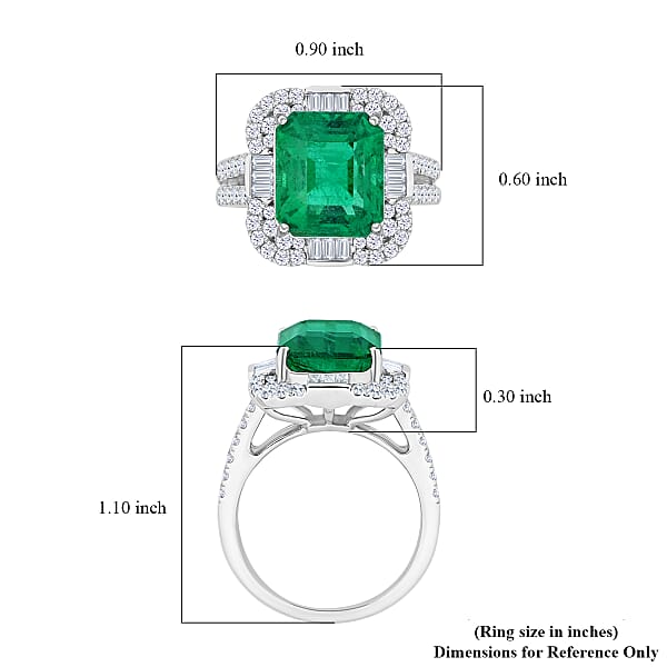 Shop Lc Chairman Vault Collection Certified & Appraised Rhapsody 950 Platinum AAAA Ethiopian Emerald And E-F VS Diamond Ring 11.92 Grams 8.00 Ctw