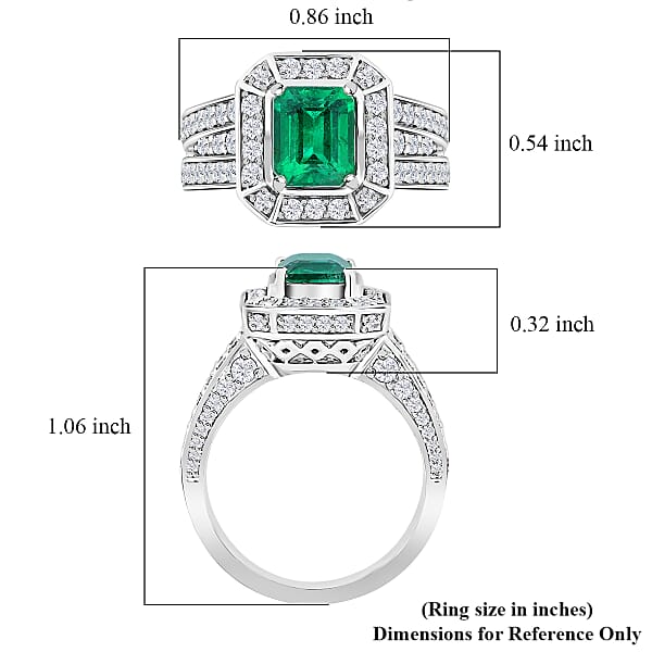 Shop Lc Chairman Vault Collection Certified & Appraised Rhapsody 950 Platinum AAAA Kagem Zambian Emerald And E-F VS Diamond Ring 15.77 Grams 3.25 Ctw
