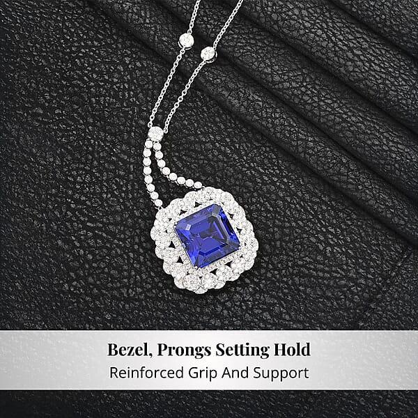 Shop Lc Chairman Vault Collection Certified & Appraised Rhapsody 950 Platinum AAAA Tanzanite And E-F VS Diamond Necklace 18 Inches 39.27 Grams 43.35 Ctw