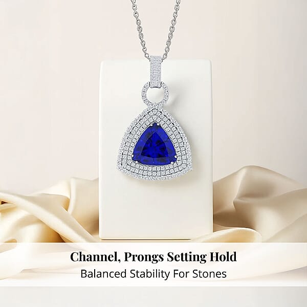 Shop Lc Chairman Vault Collection Certified & Appraised Rhapsody 950 Platinum AAAA Tanzanite And E-F VS Diamond Pendant Necklace 18 Inches 30.12 Grams 24.39 Ctw