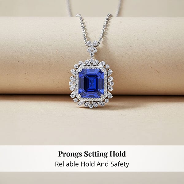Shop Lc Chairman Vault Collection Certified & Appraised Rhapsody 950 Platinum AAAA Tanzanite And E-F VS Diamond Pendant Necklace 18 Inches 18.30 Grams 27.39 Ctw