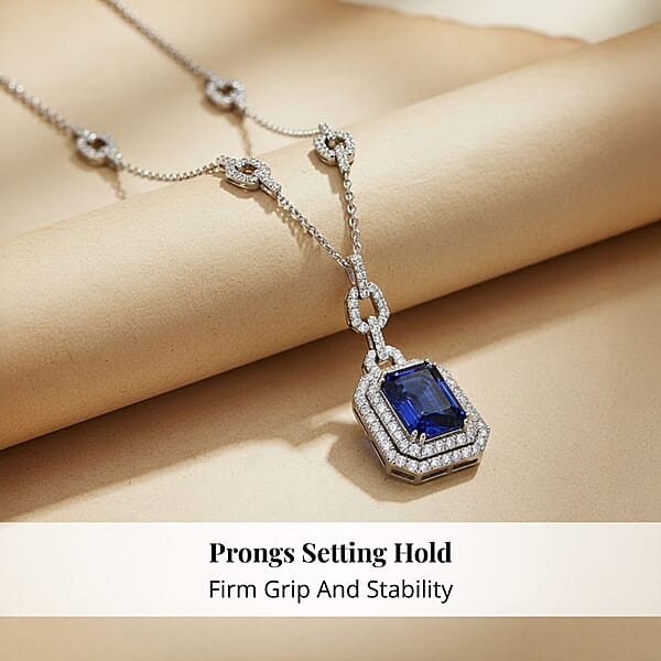 Shop Lc Chairman Vault Collection Certified & Appraised Rhapsody 950 Platinum AAAA Tanzanite And E-F VS Diamond Pendant Necklace 18 Inches 47.35 Grams 26.07 Ctw