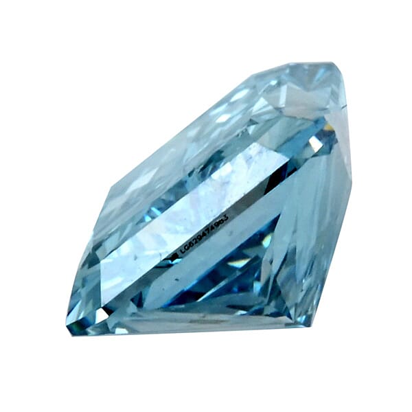 Shop Lc Cheryl Pick Luxuriant Lab Grown Blue Diamond (Square) (SI1) (IR) 3.00 Ctw