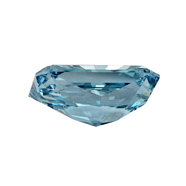 Shop Lc Cheryl Pick Luxuriant Lab Grown Blue Diamond (Square) (SI1) (IR) 3.00 Ctw