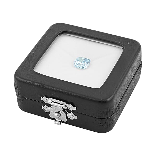 Shop Lc Cheryl Pick Luxuriant Lab Grown Blue Diamond (Square) (SI1) (IR) 3.00 Ctw