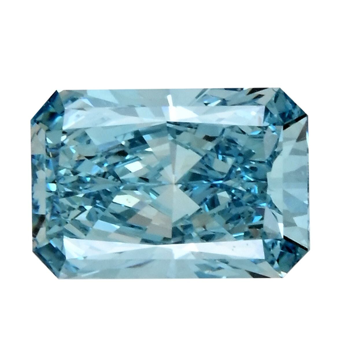 shop lc Cheryl Pick Luxuriant Lab Grown Blue Diamond (Square) (SI1) (IR) 3.00 ctw