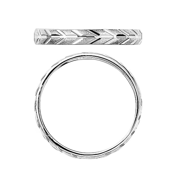 Shop Lc Cheveron Band Ring In 950 Platinum 2.50 Grams