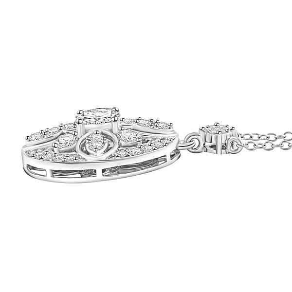 Shop Lc Clarte Celestial Collection Moissanite 2.00 Ctw Necklace In Platinum Over Sterling Silver 18 Inches