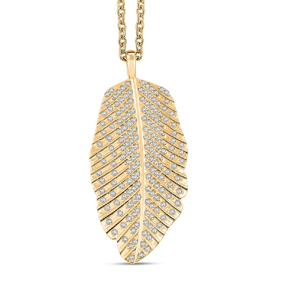 shop lc Clarte Fylla Collection Moissanite 0.60 ctw Pendant Necklace in 14K Yellow Gold Over Sterling Silver 18 Inches