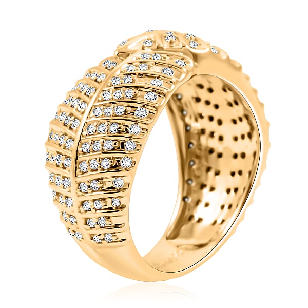 Shop Lc Clarte Fylla Collection Moissanite 0.63 Ctw Ring In 14K Yellow Gold Over Sterling Silver