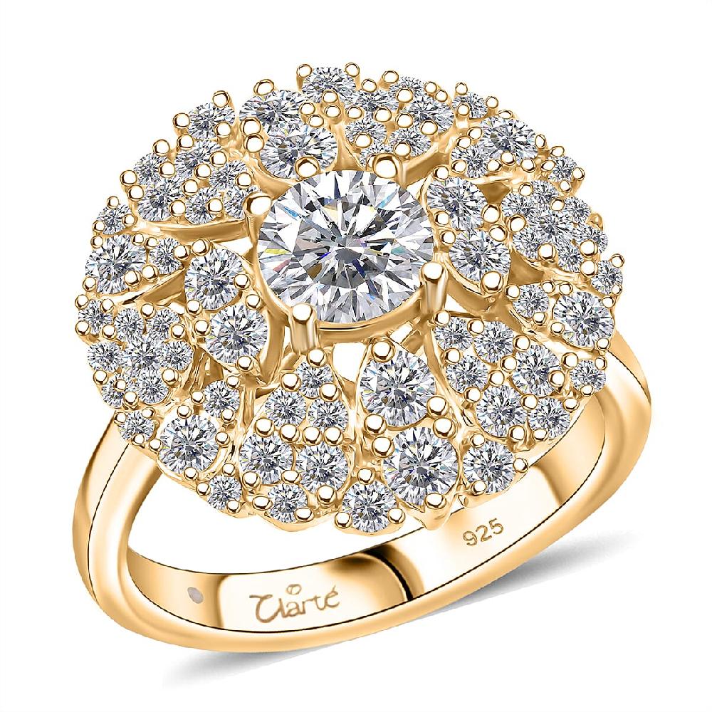 shop lc Clarte Moissanite Corsage Collection Ring in 14K YG Over Sterling Silver 2.05 ctw