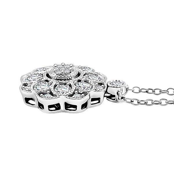 Shop Lc Clarte Petunia Collection Moissanite 0.85 Ctw Necklace In Sterling Silver 18 Inches