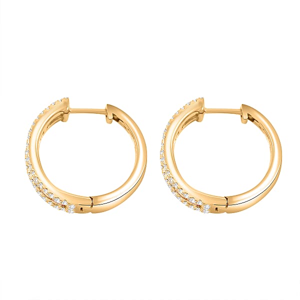 Shop Lc Clarte Prima Collection Multi Sapphire And Moissanite 2.90 Ctw Earrings In 14K Yellow Gold Over Sterling Silver