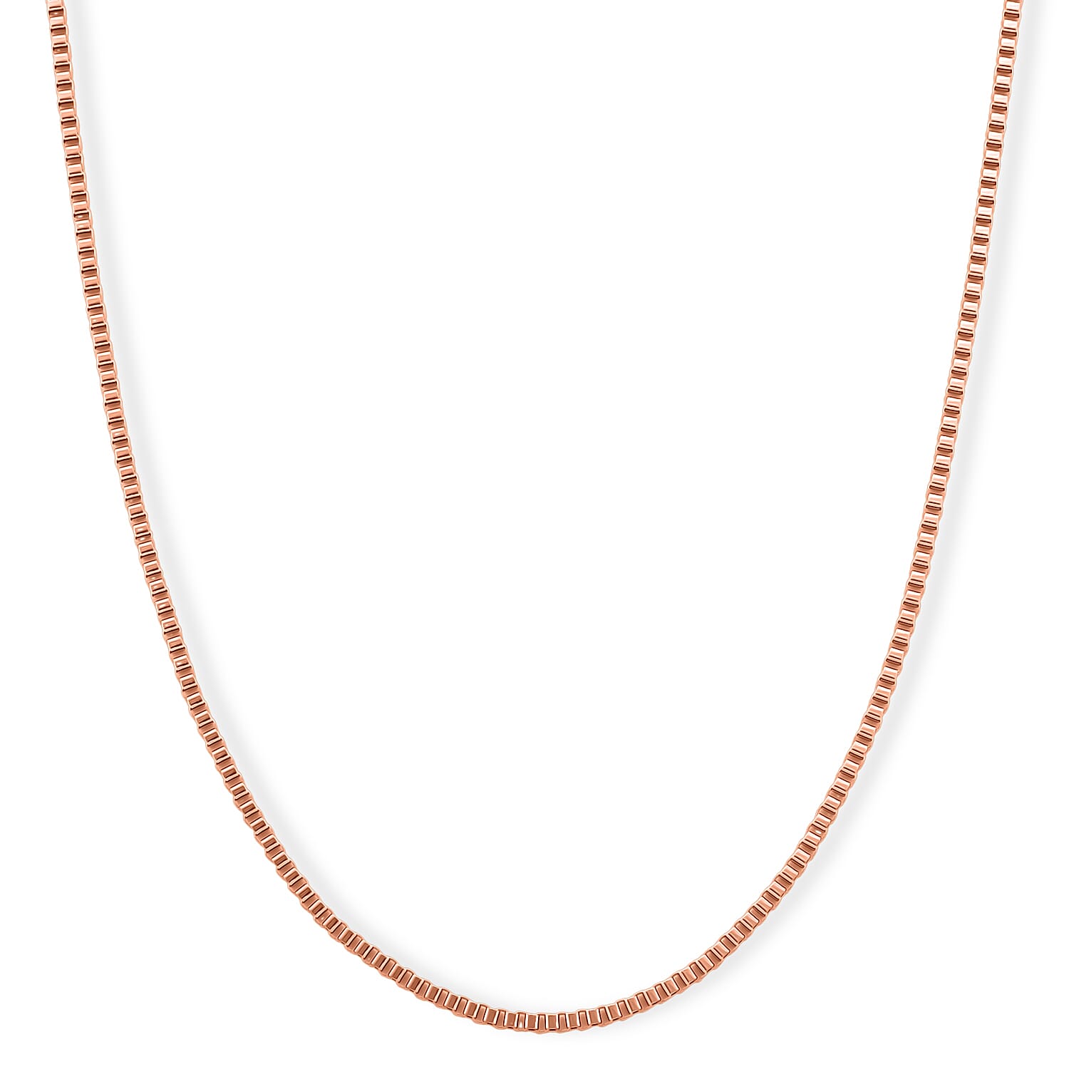 shop lc Classic Box Chain Necklace in ION Plated RG Stainless Steel (24-26 Inches)