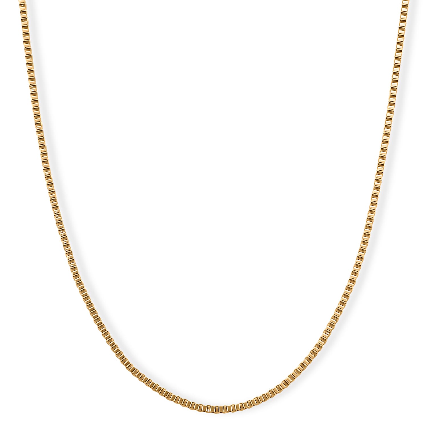 shop lc Classic Box Chain Necklace in ION Plated YG Stainless Steel (24-26 Inches)