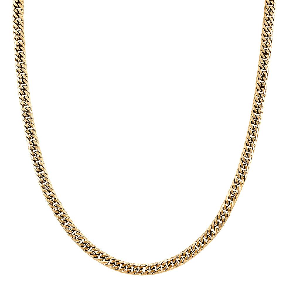 shop lc Classic Cuban Link Chain Necklace in ION Plated YG Stainless Steel 20-22 Inches