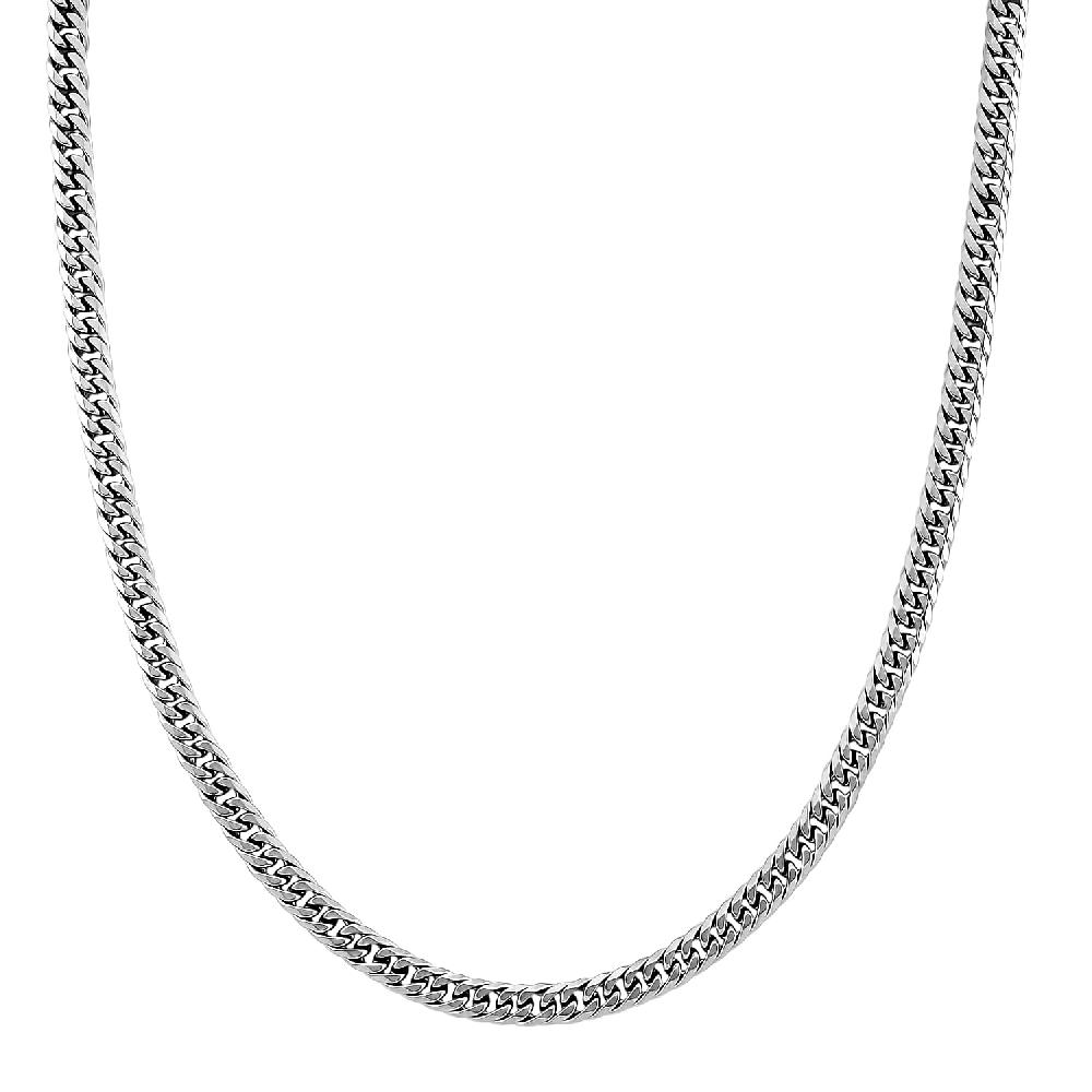 shop lc Classic Cuban Link Chain Necklace in Stainless Steel 20-22 Inches