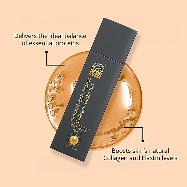 Shop Lc Clinical Results 24/7 Nutrient-Rich Plasma Collagen-Elastin 10:1 Restorative Serum (1oz) Made In US (Ships In 5-7 Days)