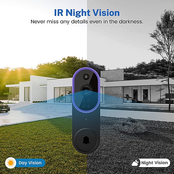 Shop Lc CLOSEOUT 3P Experts Smart Wi-Fi Doorbell Camera - Purple