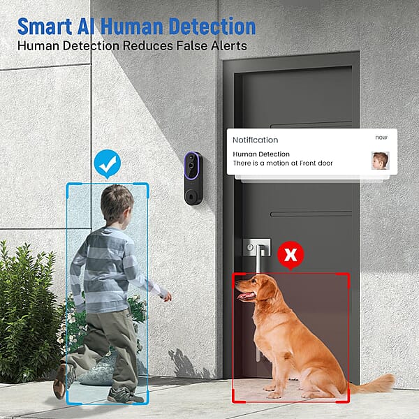 Shop Lc CLOSEOUT 3P Experts Smart Wi-Fi Doorbell Camera - Purple