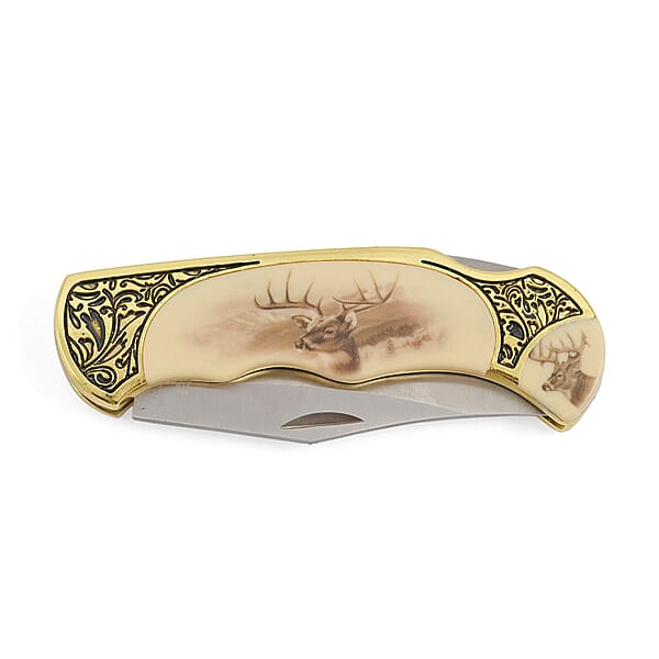 Shop Lc Closeout 4.75 Deer Folding Knife With Gift Box