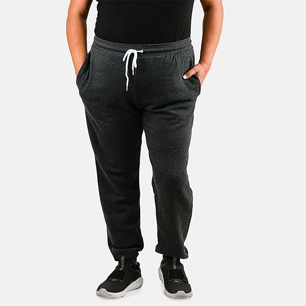 Shop Lc CLOSEOUT Bella Canvas Dark Grey Unisex Cotton Blend Drawstring Joggers - S