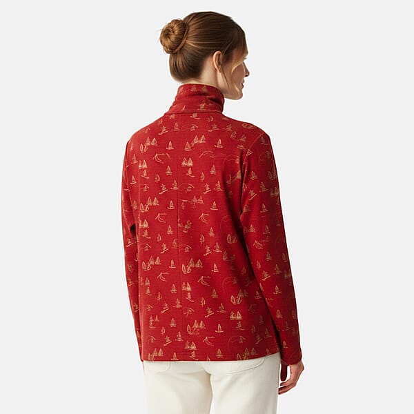 Shop Lc Closeout Christopher & Banks Red Ski Print Turtleneck Tee - XL