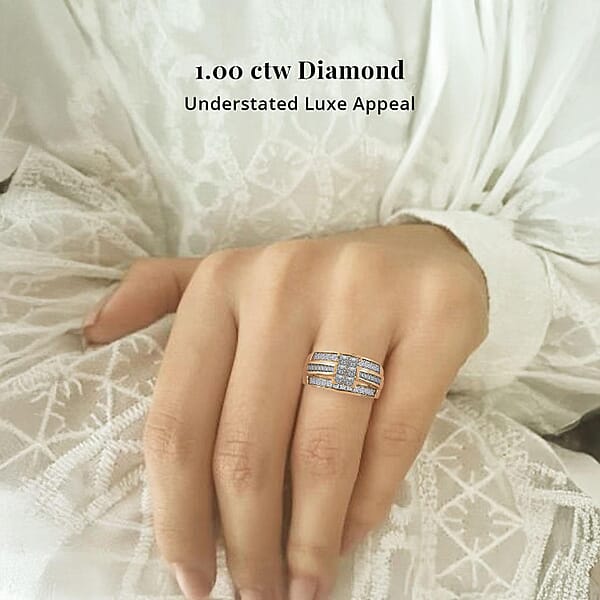 Shop Lc Closeout Diamond (G SI) 1.00 Ctw Ring In 10K Yellow Gold 4.40 Grams