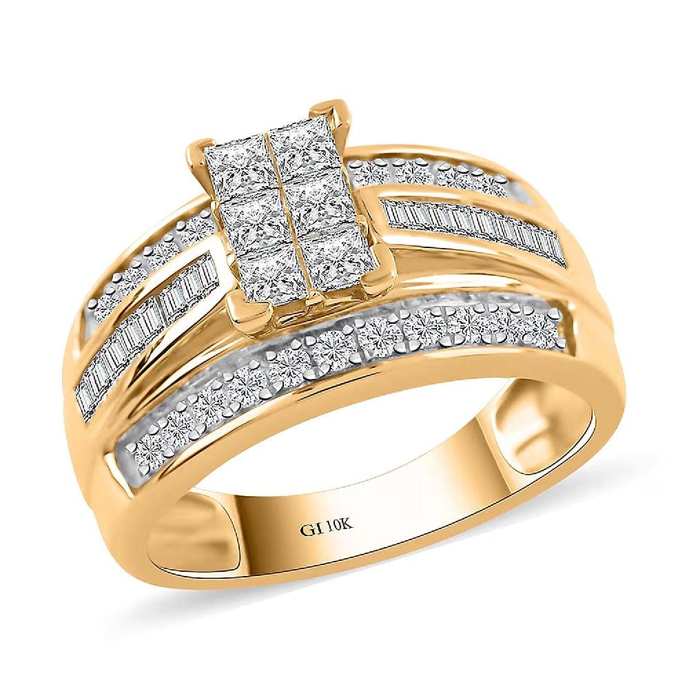 shop lc Closeout Diamond (G SI) 1.00 ctw Ring in 10K Yellow Gold 4.40 Grams
