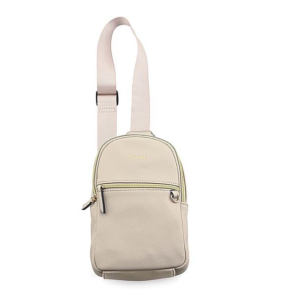 Shop Lc Closeout Loume Taupe Sling Bag With Detachable Pouch