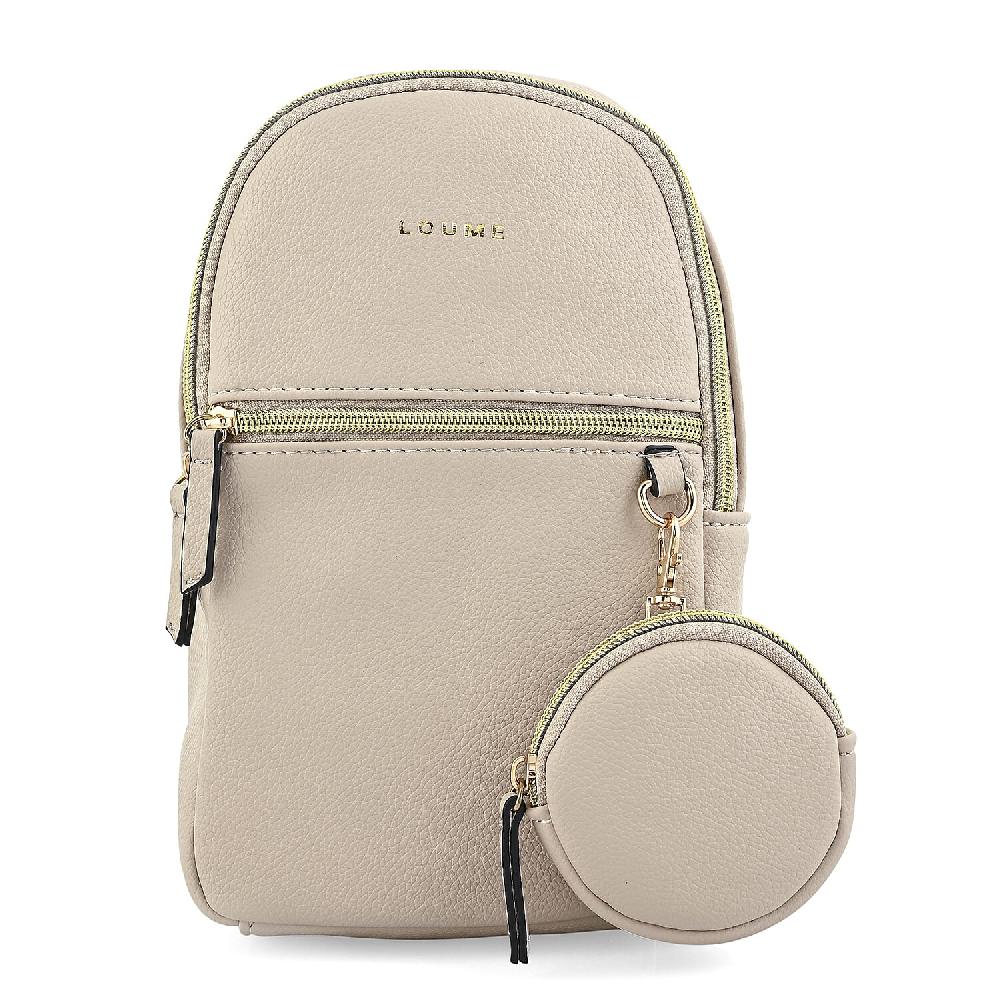 shop lc Closeout Loume Taupe Sling Bag with Detachable Pouch
